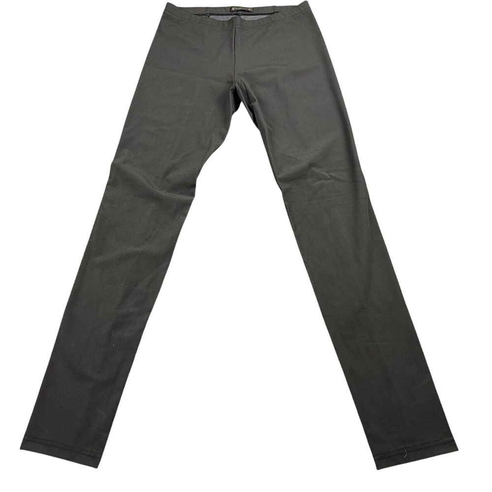 Plein Sud Women's Sz 10 Poly Blend Leggings Trousers Black Stretchy Pleated 42